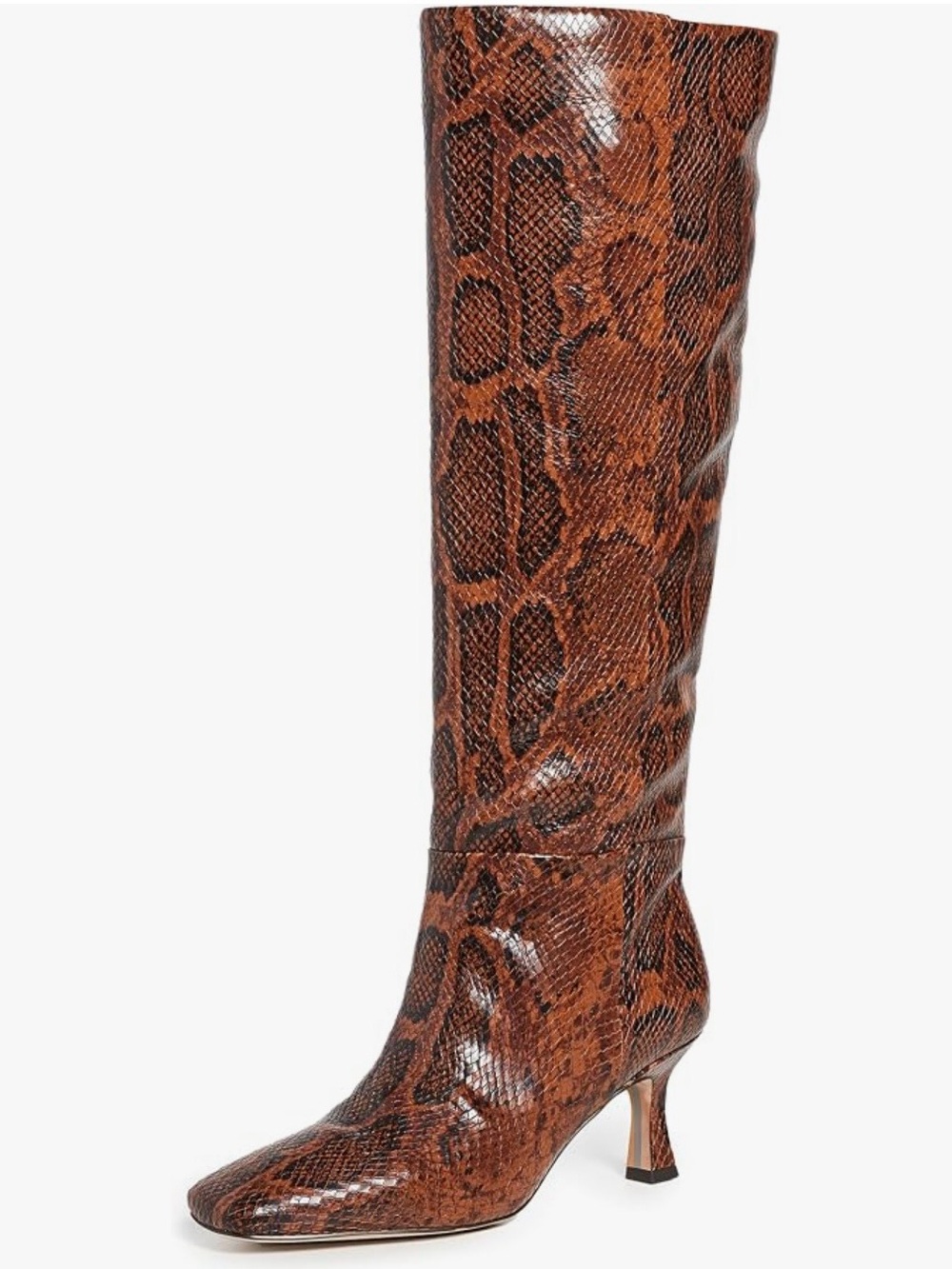 Sam Edelman Lillia Knee-High Boots | Brown Snakeskin | New in Box